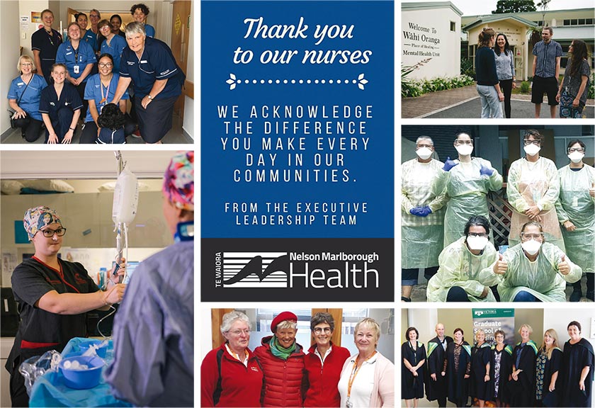 Nelson Marlborough Health says thank you to our nurses.