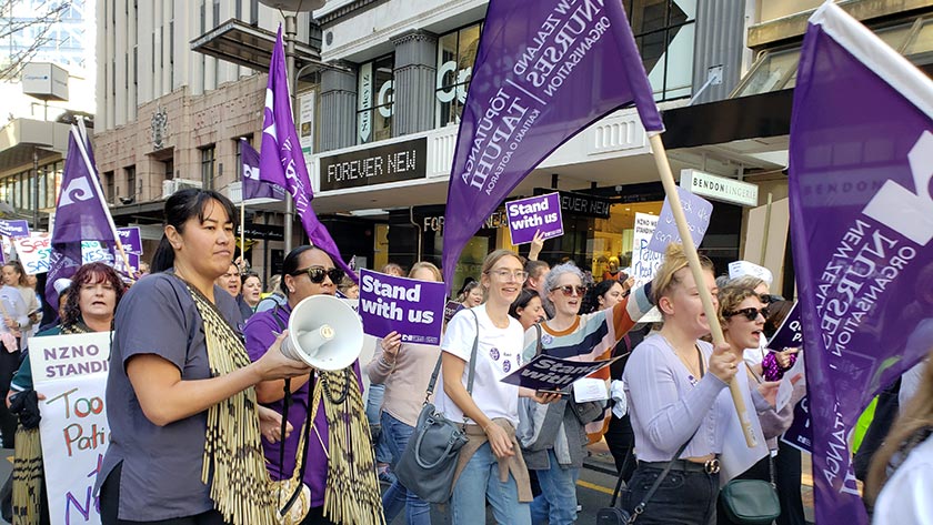 NZNO members hit the streets of Wellington in June