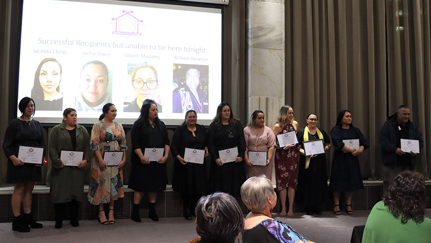 The 2021 recipients of the Pharmac Tapuhi Kaitiaki awards at the Beehive.