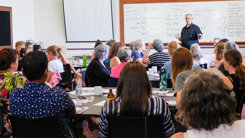 Delegates from the Auckland region meet in 2019 to discuss how our campaign should be run