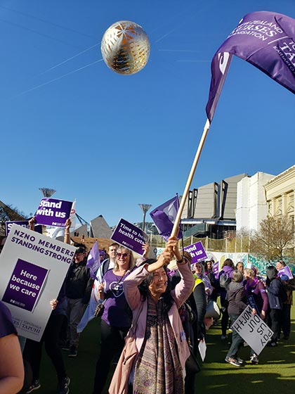 The June strike united DHB members in their determination to continue bargaining