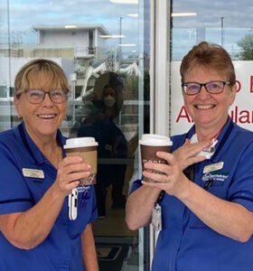 Free coffee, groceries, ease 'daily grind' for hard-working nurses and midwives.