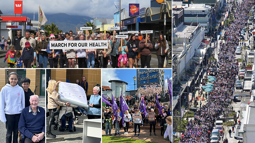 ‘This is just the beginning’ — southerners rise up against health cuts and hospital ‘betrayal’ Thousands of staunch southerners turned out in Ōtepoti (Dunedin) and on the West Coast over the weekend to protest Government health and hospital cut backs -- and say they won't be backing down.