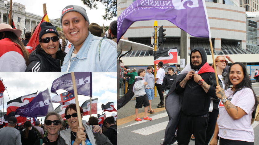 ‘The call was strong for me as a Māori and as a nurse’: Nurses and kaiāwhina join tens of thousands in hīkoi to Parliament Nurses and kaiāwhina were out on the streets of Pōneke / Wellington today taking part in the hīkoi mō te  Tiriti -- walk for te Tiriti -- to Parliament, in protest over the Treaty Principles Bill.