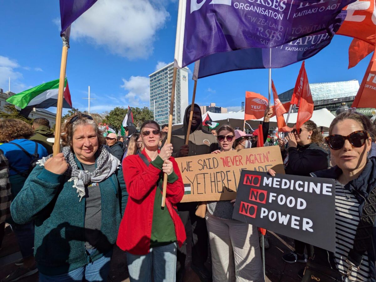 Peace is union business, says long-time Auckland nurse after marching in support of Palestine