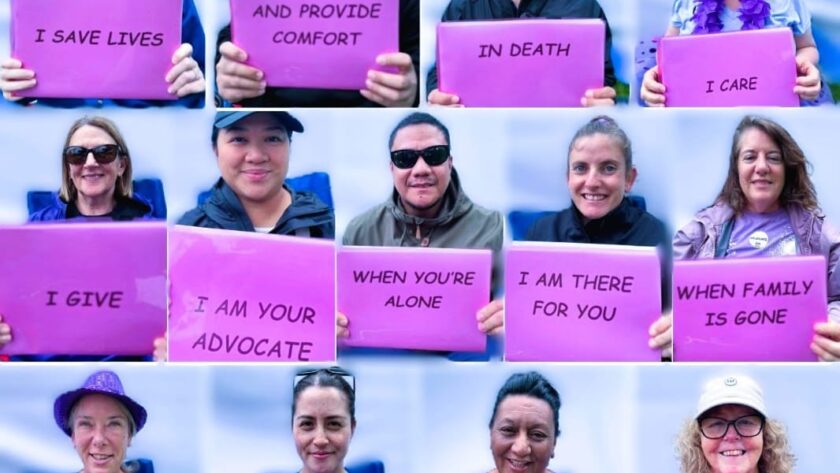 It’s like The Brady Bunch, but with people who actually save lives What kind of nurse takes drapes and furniture to a mega strike? A caring one.