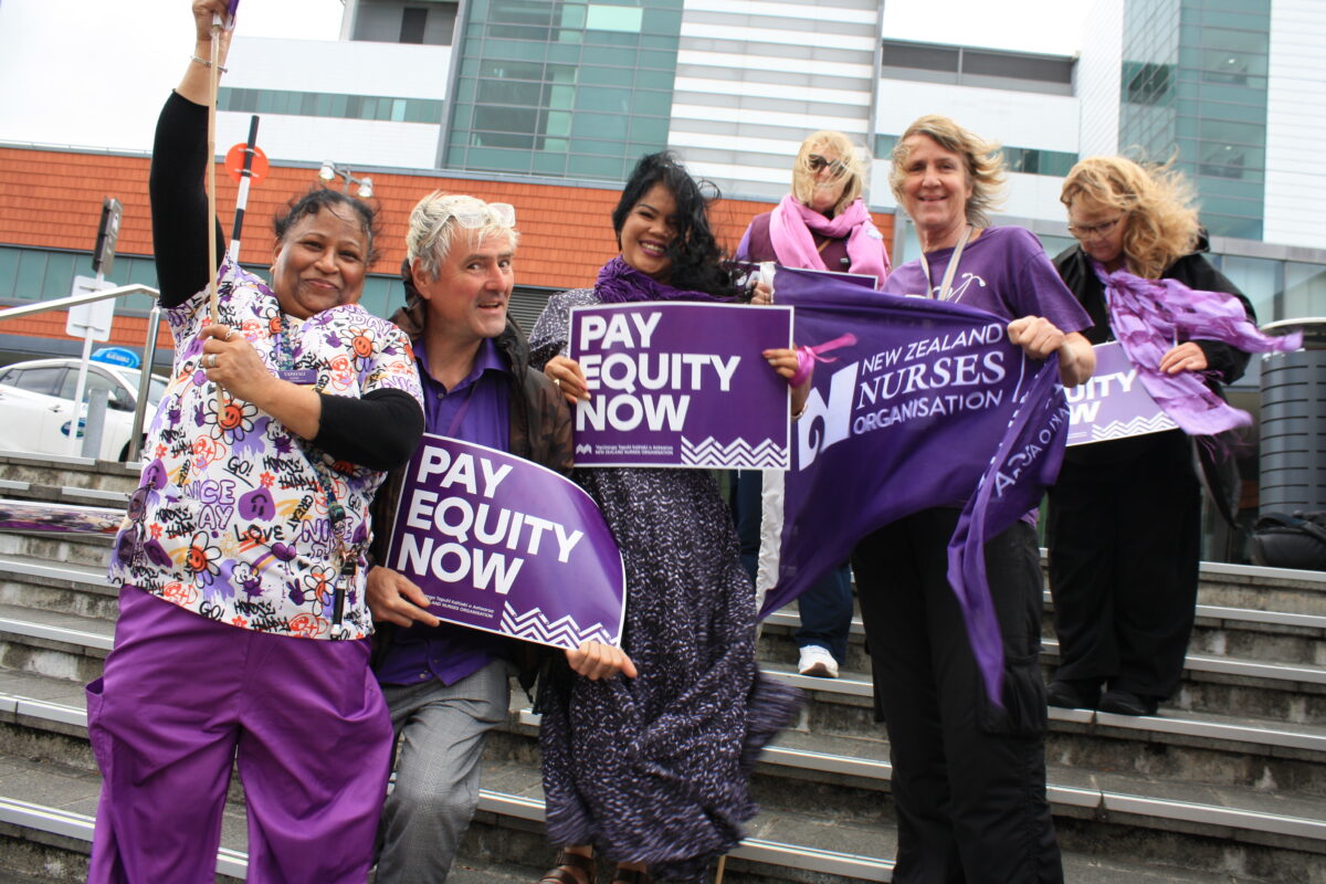 Purple reigns — nurses show true colours for pay equity around motu