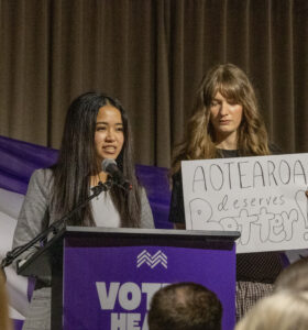 North Shore nurses and students called on the public to vote with health in mind this election, as they shared fears for their patients, the health system and themselves at a public meeting this week.